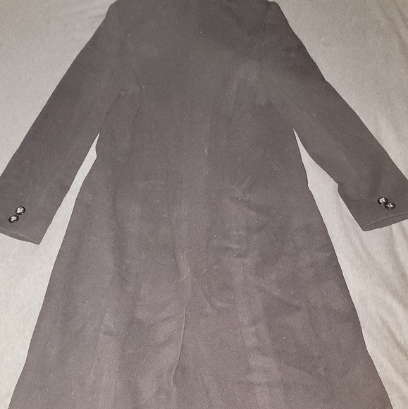 Levine Classics Long Double Breasted Wool Peacoat Trench- Size 6 - Black - Picture 12 of 12
